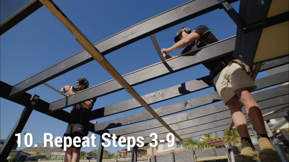How to Install Suntuf - Repeat Steps 3-9 
